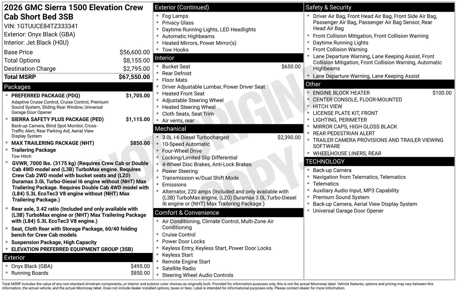 2026 GMC Sierra 1500 Elevation