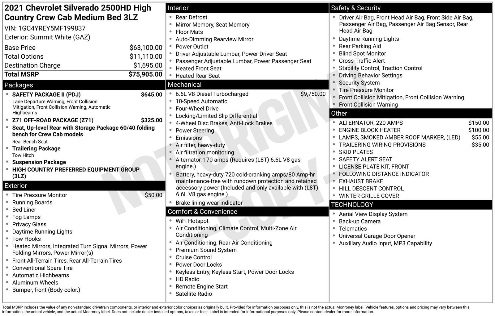 2021 Chevrolet Silverado 2500 HD High Country
