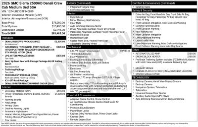 2026 GMC Sierra 2500 HD Denali