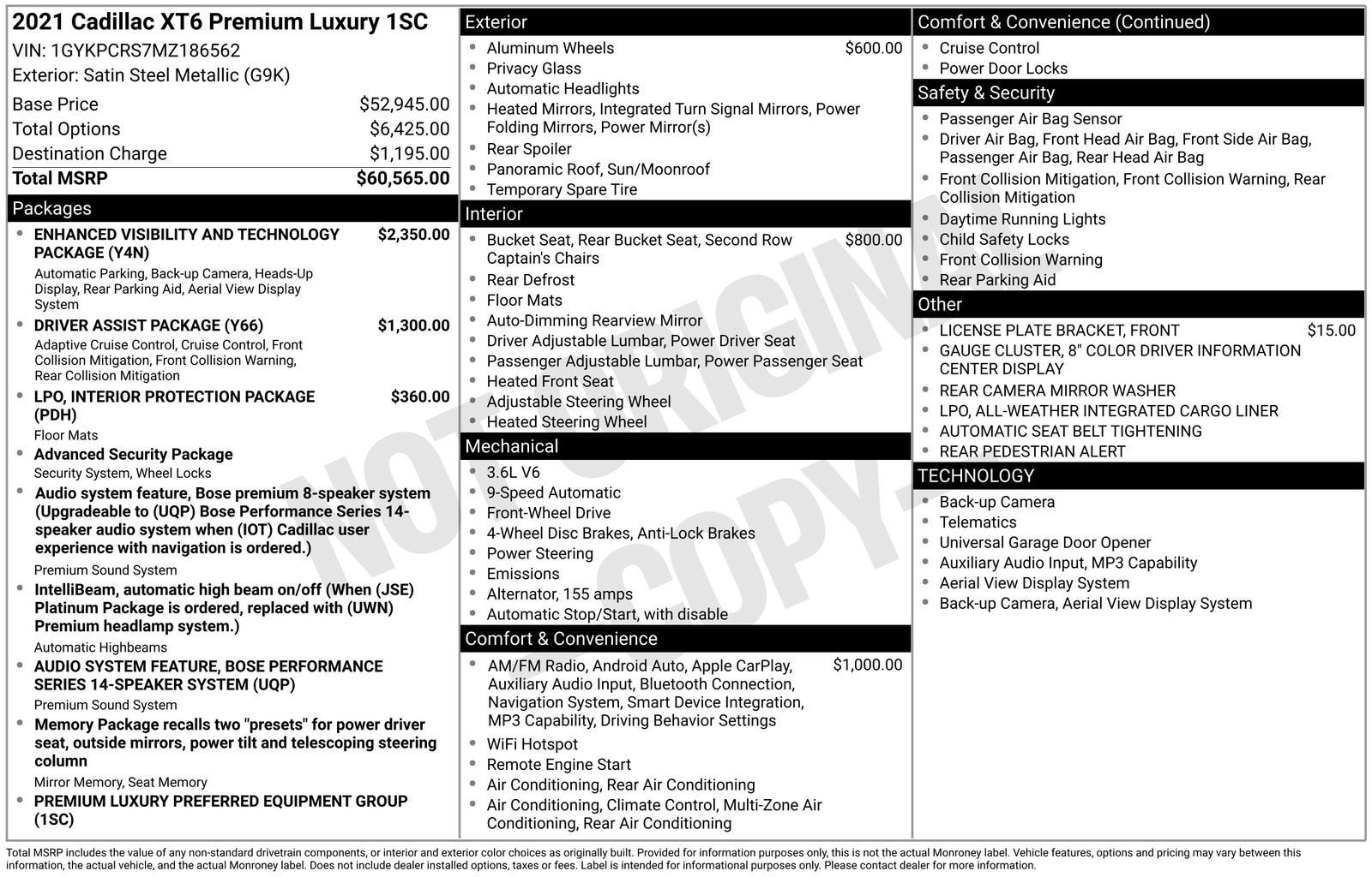 2021 Cadillac XT6 Premium Luxury