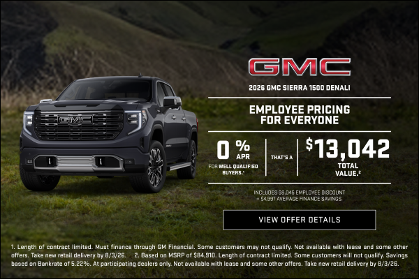 EMPLOYEE PRICING FOR EVERYONE

0% APR for well-qualified buyers.1

That is a $13,042 Total Value....