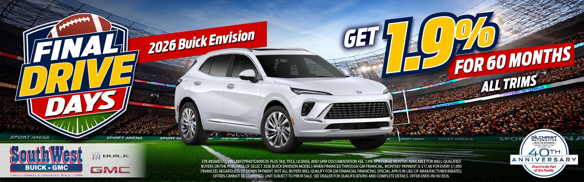 2026 Buick Envision — 1.9% APR for 60 Months in Lawton, OK