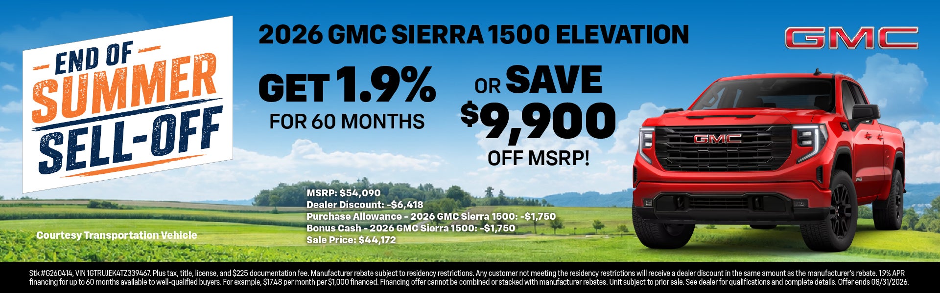 2026 GMC Sierra 1500 Offer