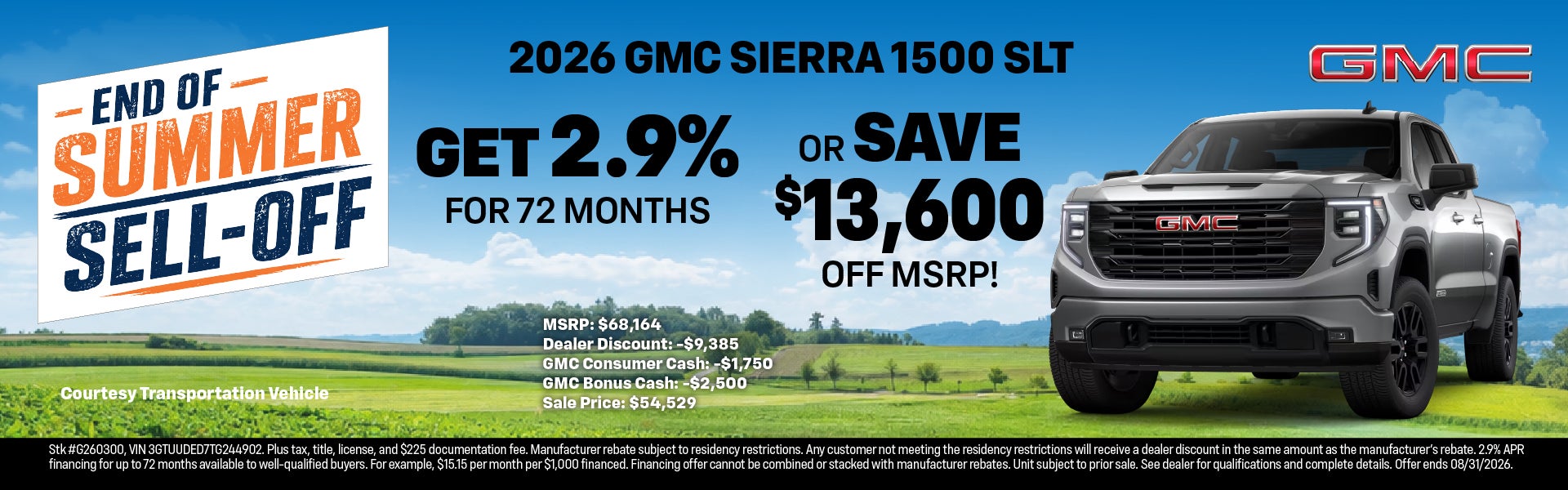 2026 GMC Sierra 1500 Offer
