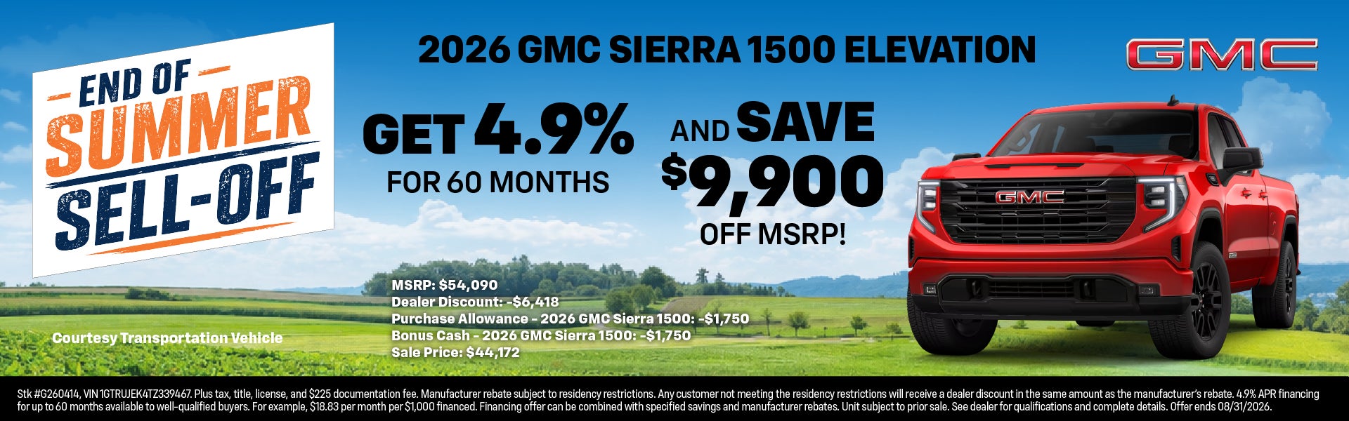 2026 GMC Sierra 1500 Offer